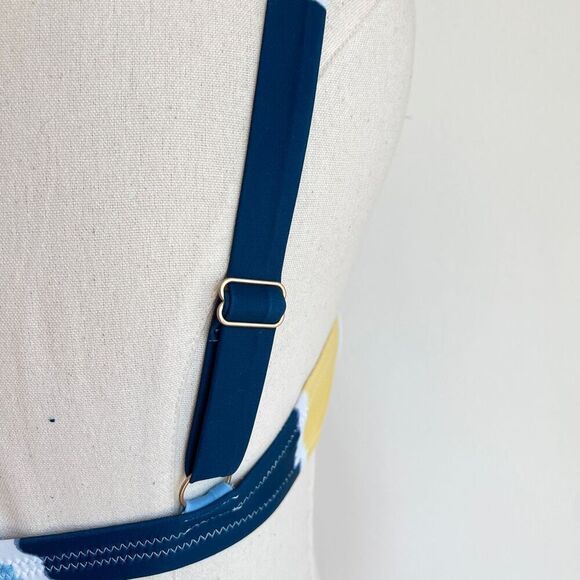 Jessica Simpson Smooth Sailing Blue Underwire Bikini Top Medium - Picture 7 of 13